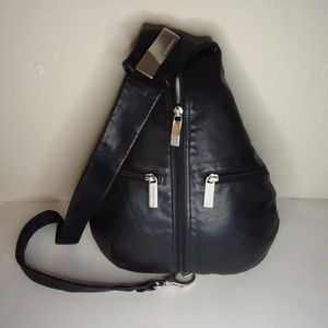 Russel&Bromley Women's Leather Black Back Pack Size-18x12 in